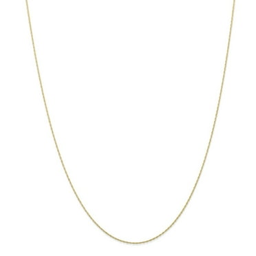 Brilliant Bijou 10k White Gold Heavy-Baby Rope Chain Necklace 
